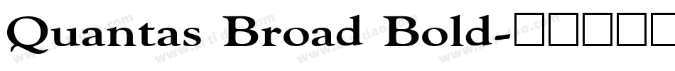 Quantas Broad Bold字体转换